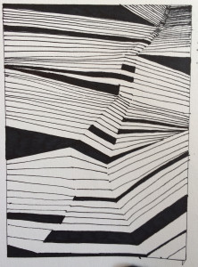 Linien 3, Fineliner auf Papier